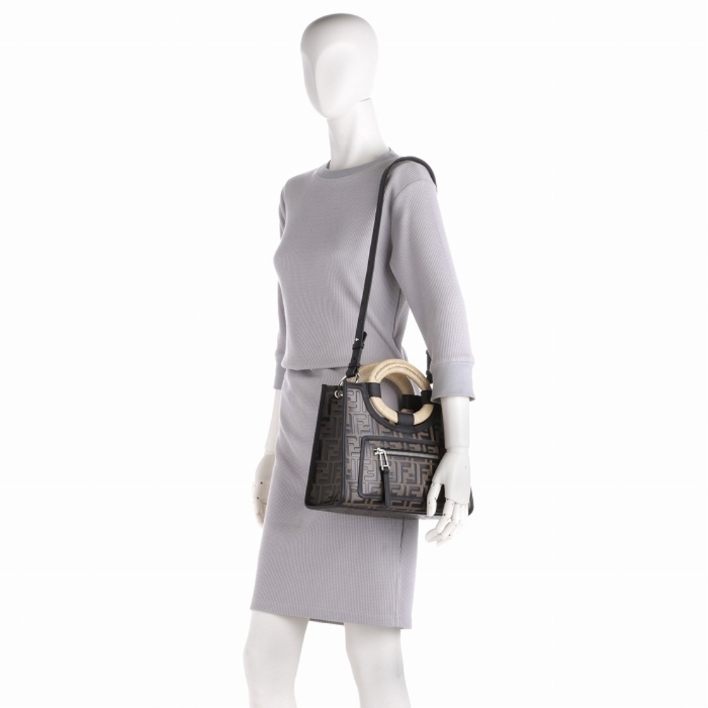 Fendi Runaway Shopper Ff Logo 2way Zucca Pattern … - image 8